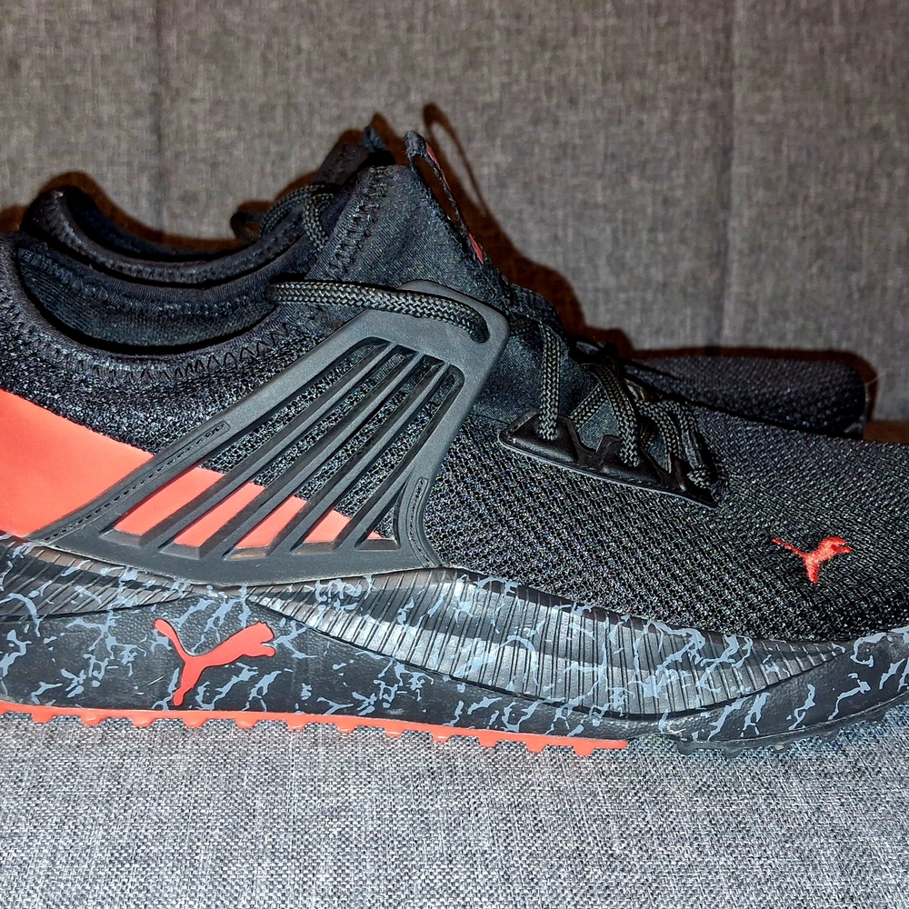Puma Black and Red Athletic Sneakers